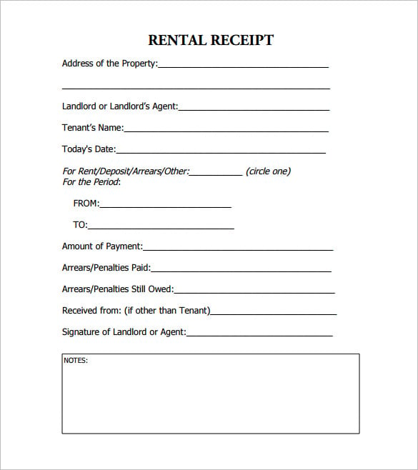 printable rental payment receipt pdf free download