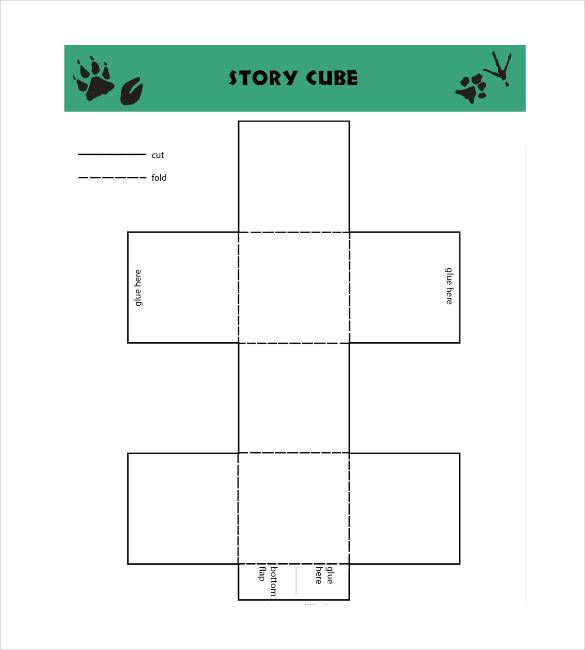 printable story paper cube