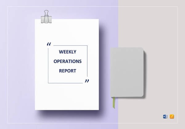 printable weekly operations report template
