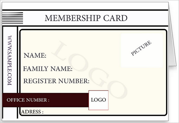 printed membership card sample