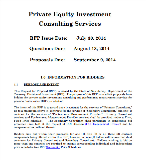 Investor Proposal Template