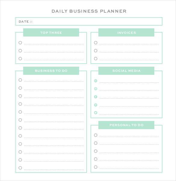 Daily Planner Templates 21 Free Printable Word Excel PDF Formats 