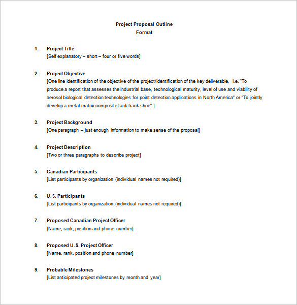 Project Outline Template - 9+ Free Sample, Example, Format Download ...