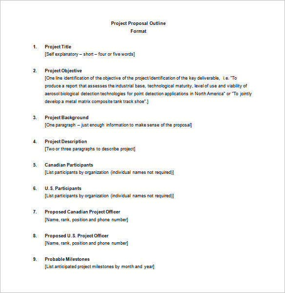 Project Outline Template 8+ Free Word, Excel, PDF Format Download!