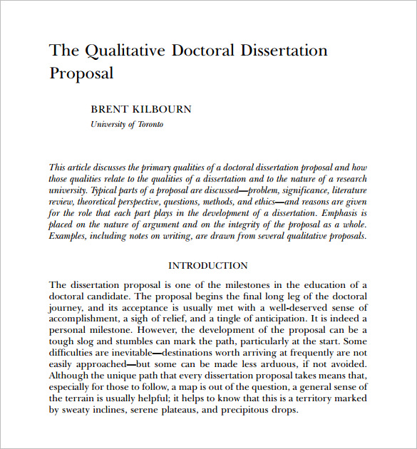 dissertation proposal service qualitative