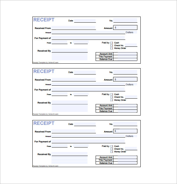 receipt form