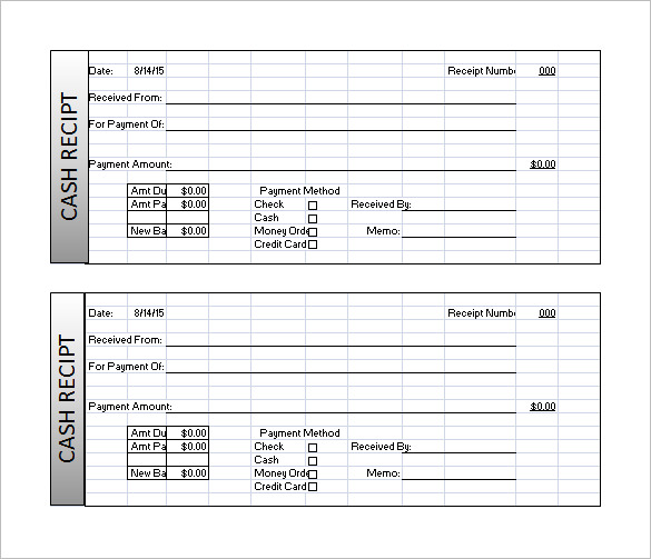 free receipt template excel