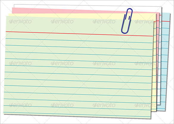 Index Card Design Template 