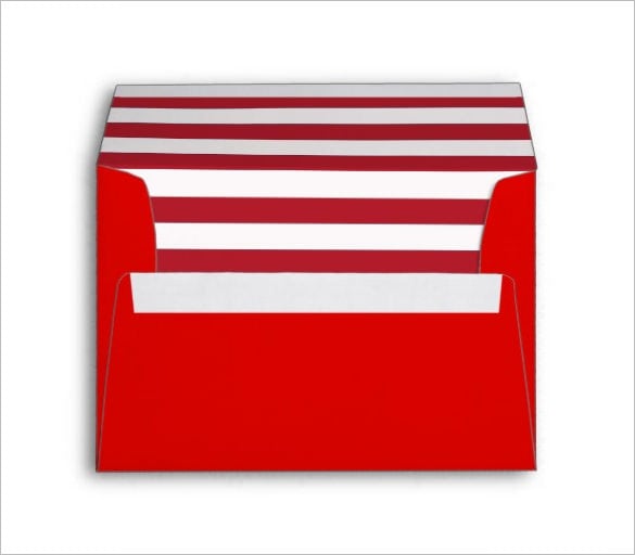 red stripped liner envelope template