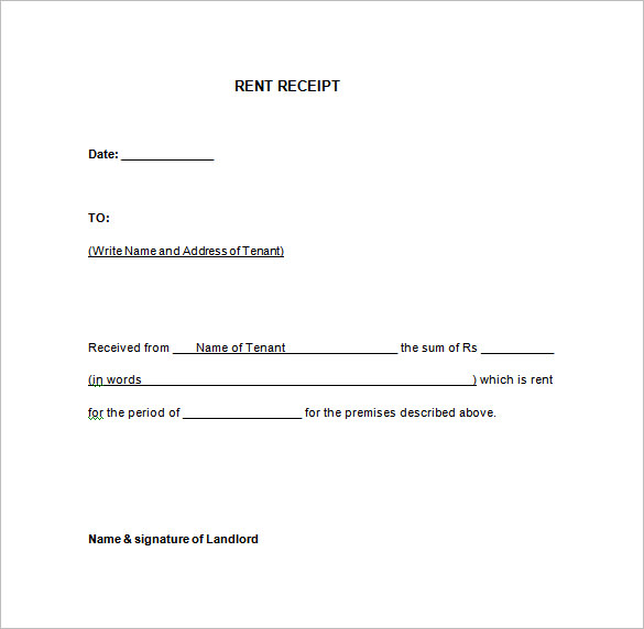 receipt word document