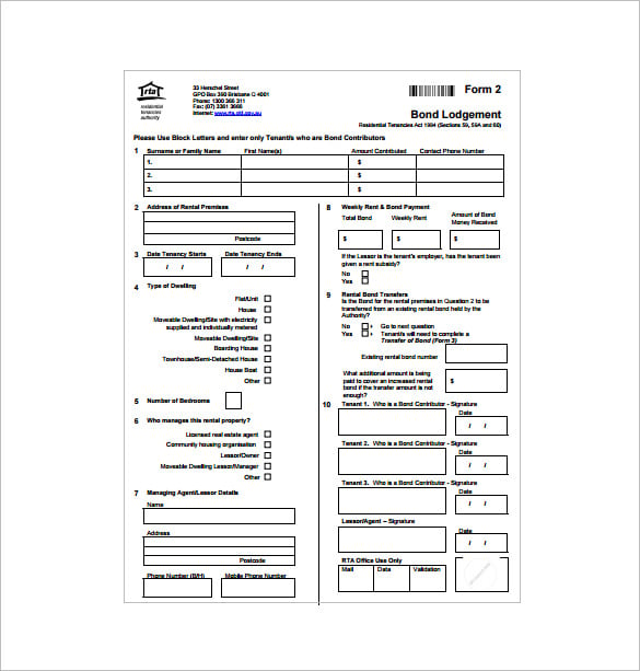 rental bond receipt pdf free download