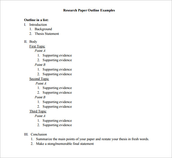 Essay Outline Template - 9+ Free Free Word, PDF Format 