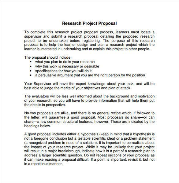 Example of aims and objectives in a research proposal