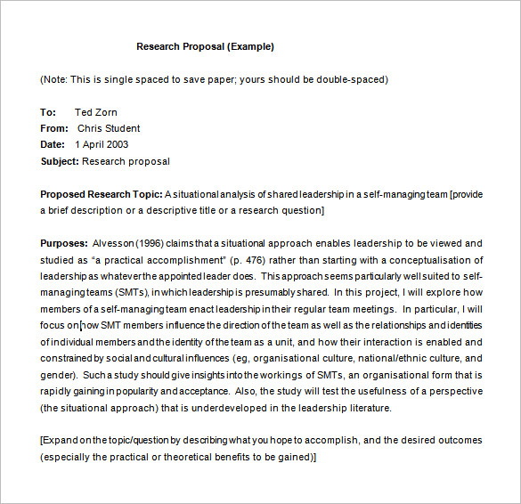 um research proposal format