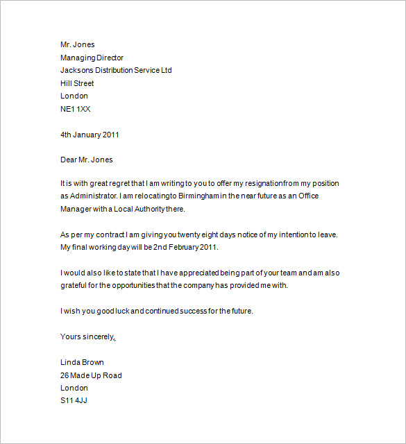 11+ Resignation Notice Templates - DOC, PDF