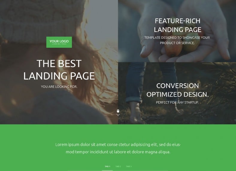 responsive business landing page template 788x572