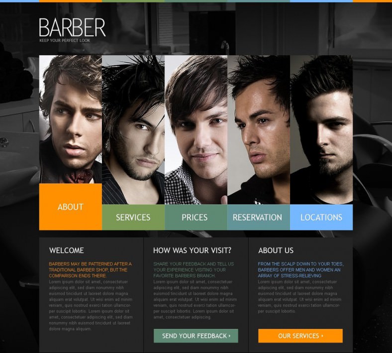 Hair Salon Website Templates Wordpress