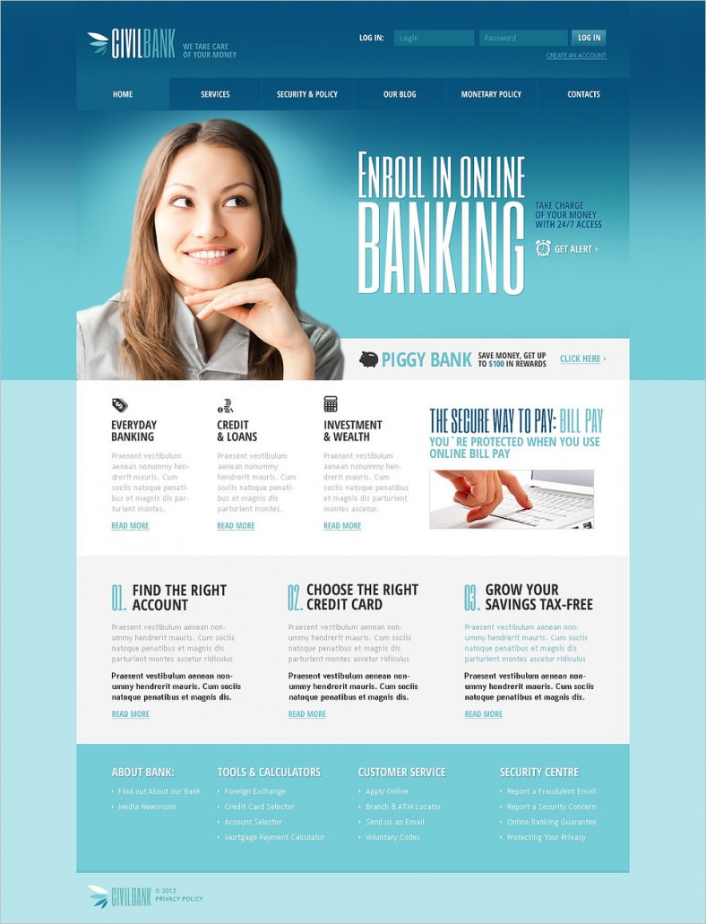 responsive online bank joomla template 788x10