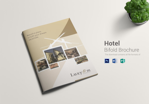 restaurant hotel bi fold brochure template