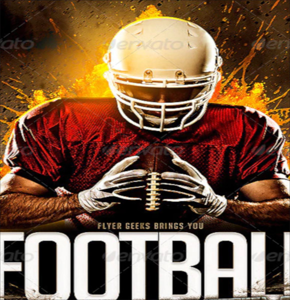 restaurant football flyer template