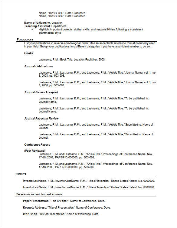 12+ Resume Outline Templates & Samples - DOC, PDF