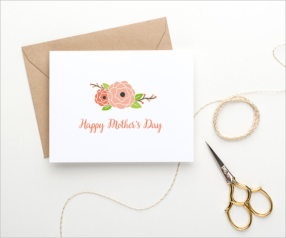 roses mothers day card with envelope