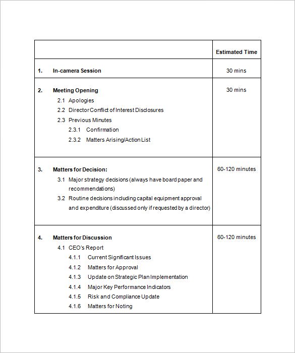 9+ Meeting Outline Template DOC, PDF