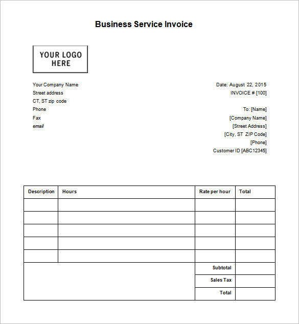 sample business invoice receipt free download