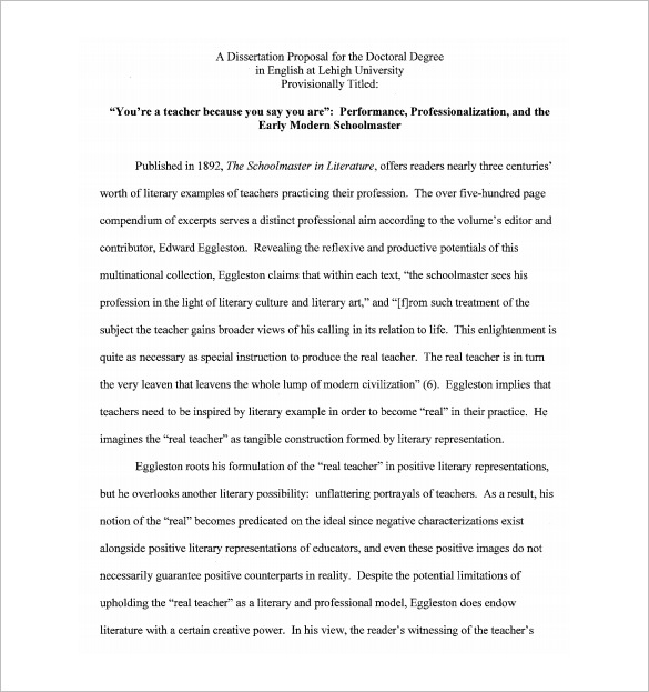 Реферат: Proposal for the dissertation