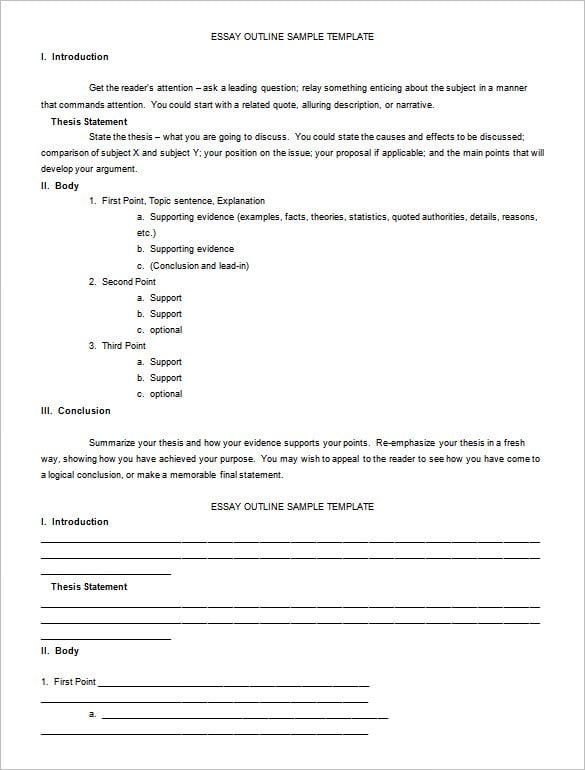 25+ Essay Outline Templates - PDF, DOC | Free & Premium ...