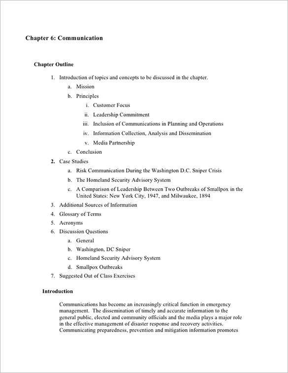 speech format outline