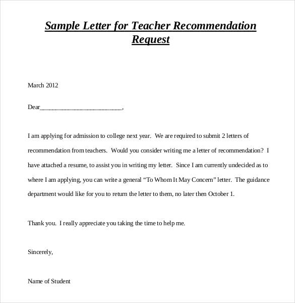 Writing a testimonial for a teacher