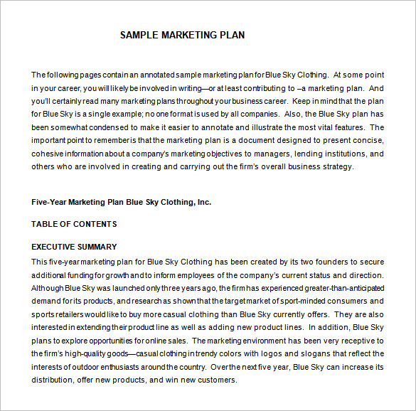 sample marketing proposal template