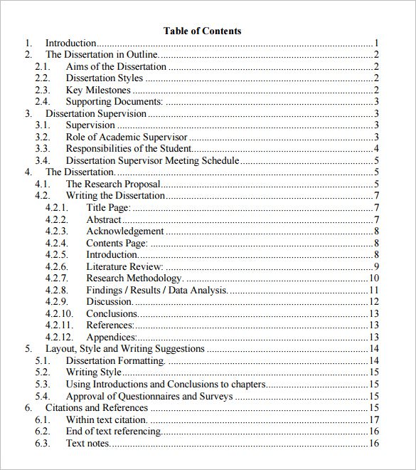 formatting a dissertation