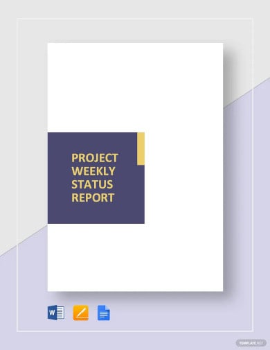 sample project weekly status report template