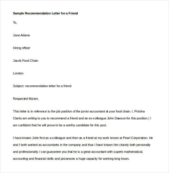 Sample Job Reference Letter Coworker