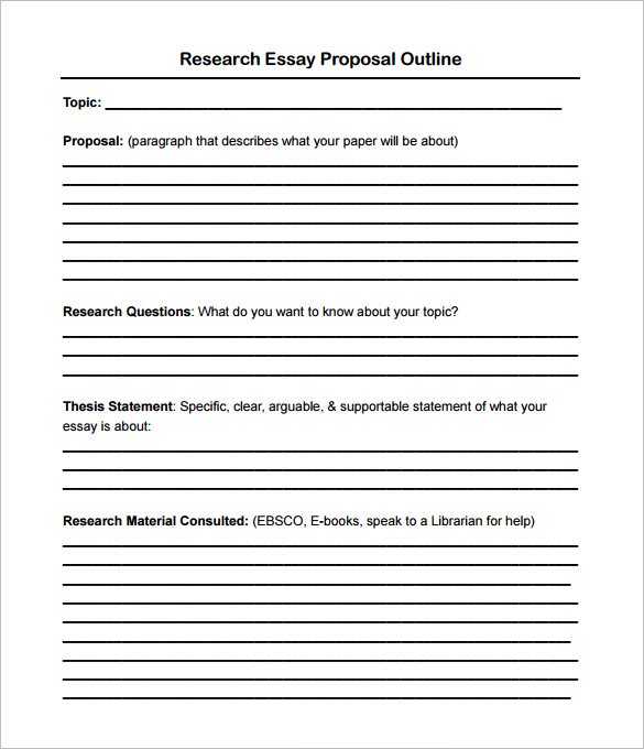 proposal essay outline