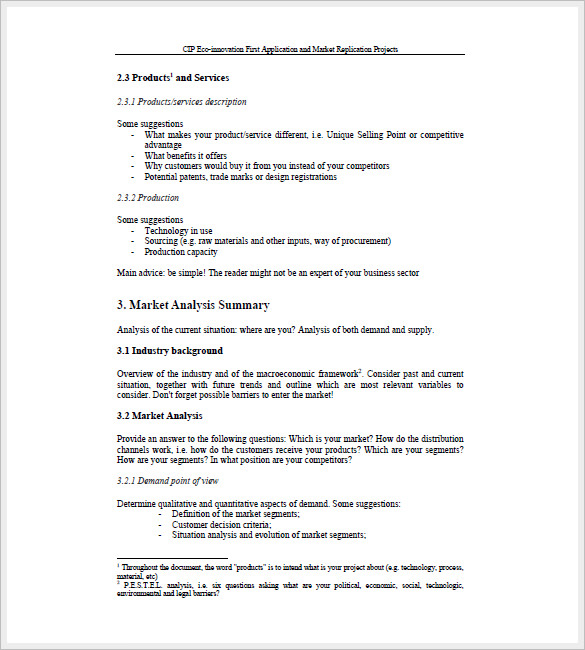 Sales Business Plan Template 12 PDF Word Format Download