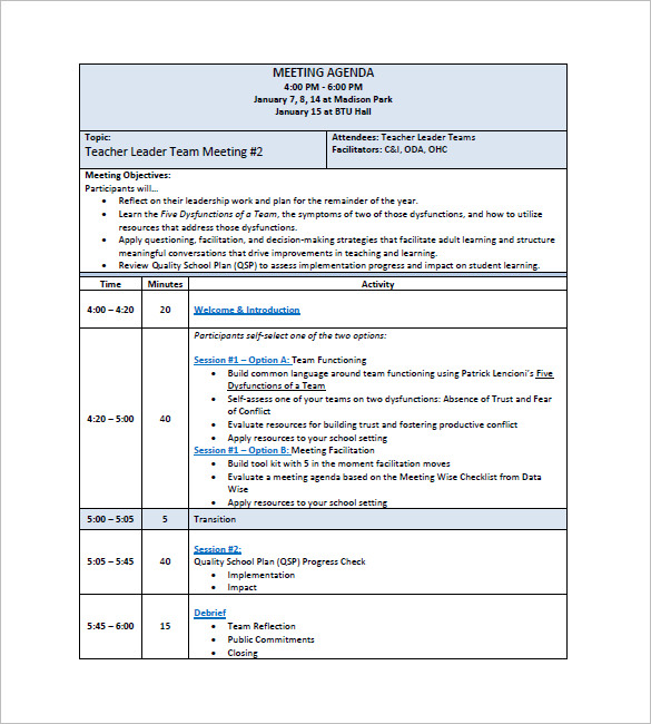 Minute Meeting Template Free - Parahyena.com