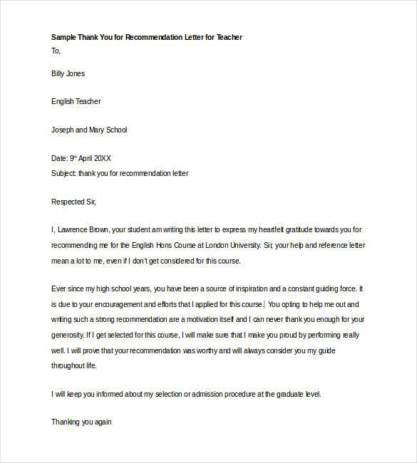 How to write a letter of recommendation for teacher of the year