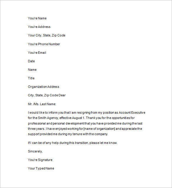 15+ Two Weeks Notice Templates Google Docs, MS Word, Apple Pages, PDF