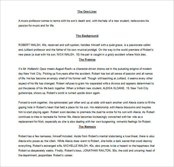 screenplay script outline template free ms word download