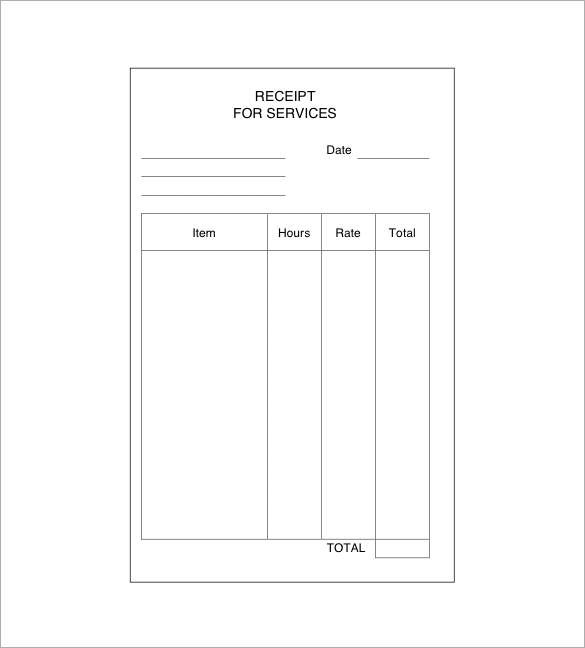 service receipt template 9 free word excel pdf format