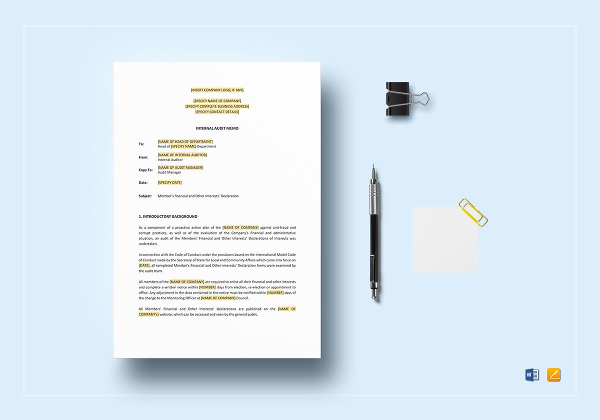 simple-internal-audit-memo-template