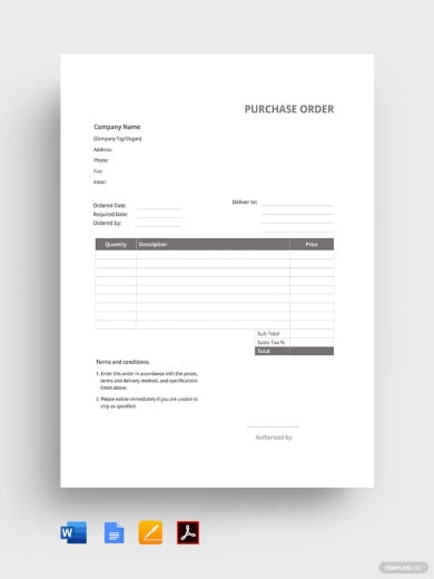simple purchase order confirmation template