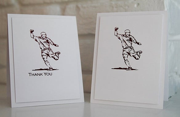 soccer thank you card