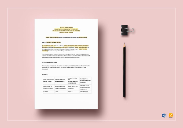 Social Media Report Template - 12+ Free Word, PDF Documents Download