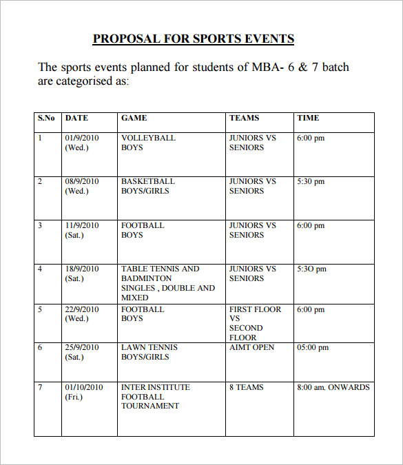 30 Event Proposal Templates PDF DOC