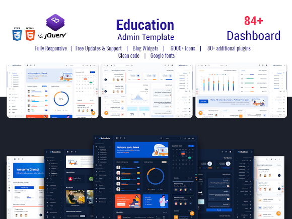 standard education bootstrap admin theme template
