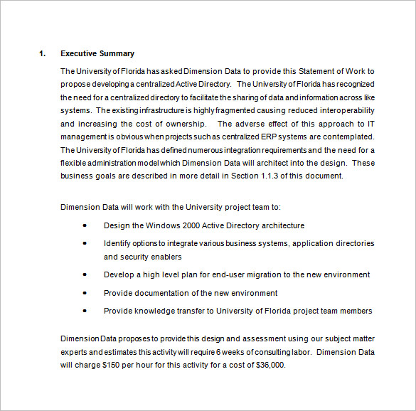 Work Proposal Template 15 Free Sample Example Format Download